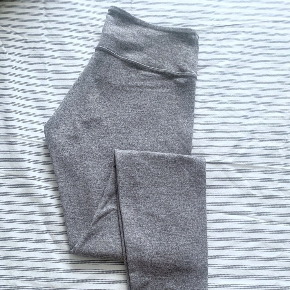 LULULEMON WUNDER UNDER Pant Sz 6 Heathered Slate Grey Full Length mid rise